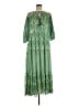 Zara 100% Polyester Paisley Green Casual Dress Size M - photo 1