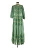 Zara 100% Polyester Paisley Green Casual Dress Size M - photo 2