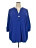 Fred David Blue 3/4 Sleeve Blouse Size 2X - photo 1