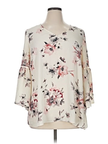 Rose + Olive 3/4 Sleeve Blouse (view 1)