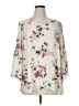 Rose + Olive 100% Polyester Ivory 3/4 Sleeve Blouse Size 1X - photo 1