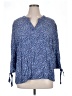 Cynthia Rowley 100% Polyester Blue 3/4 Sleeve Blouse Size XL - photo 1
