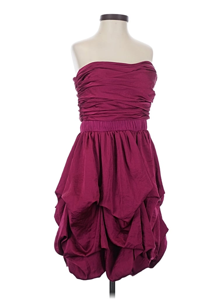 Pre-owned Bebe Cocktail Dress In Burgundy