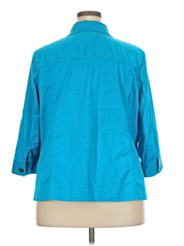 Cj Banks 3/4 Sleeve Button-Down Shirt (view 2)