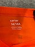 Carter's Orange Long Sleeve T-Shirt Size 14 - photo 3