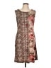 Connected Apparel Animal Print Brown Cocktail Dress Size 10 - photo 1