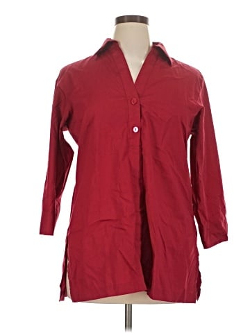 Foxcroft 3/4 Sleeve Button-Down Shirt (view 1)