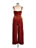 Cider Solid Burgundy Jumpsuit Size XL - photo 2