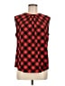 C. Wonder 100% Silk Argyle Red Sleeveless Silk Top Size M - photo 1