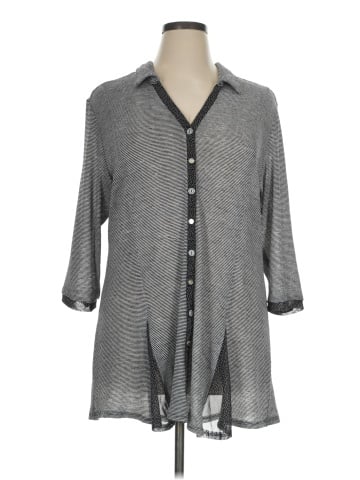 Zoe 3/4 Sleeve Button-Down Shirt (view 1)