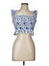 Indulge 100% Polyester Blue Sleeveless Blouse Size L - photo 1