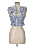 Indulge 100% Polyester Blue Sleeveless Blouse Size L - photo 2