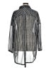 Torrid 100% Polyester Stripes Silver 3/4 Sleeve Blouse Size 1X Plus (1) - photo 2