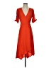 Topshop 100% Polyester Orange Cocktail Dress Size 4 - photo 1