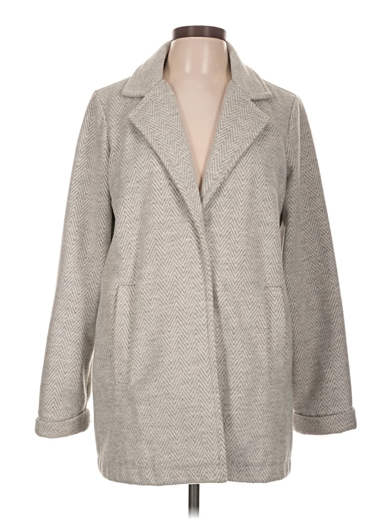 Pre-owned Coffeeshop Coat In Gray
