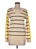 Banana Republic 100% Wool Stripes Yellow Wool Pullover Sweater Size M - photo 1