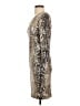 Cache 100% Nylon Animal Print Silver Cocktail Dress Size 4 - photo 5