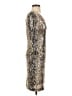 Cache 100% Nylon Animal Print Silver Cocktail Dress Size 4 - photo 4
