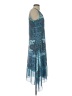 One World Paisley Blue Cocktail Dress Size S - photo 4