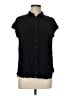 Rose + Olive 100% Rayon Black Short Sleeve Blouse Size M - photo 1