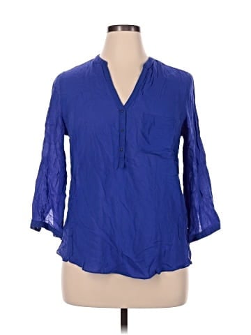 Zara Basic 3/4 Sleeve Blouse (view 1)