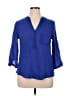 Zara Basic Blue 3/4 Sleeve Blouse Size XL - photo 1