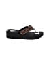 Yellow Box Black Flip Flops Size 9 - photo 1