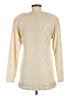 Ellen Tracy for Dillard's Checkered-gingham Chevron-herringbone Gold Wool Pullover Sweater Size S - photo 2