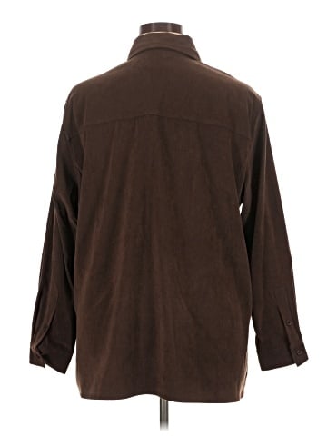 Denim & Co Long Sleeve Button-Down Shirt (view 2)
