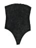 Le Lis Ombre Solid Black Bodysuit Size L - photo 1
