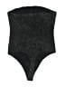 Le Lis Ombre Solid Black Bodysuit Size L - photo 2