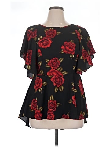 City Chic Short Sleeve Blouse (view 1)