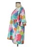 Michelle McDowell 100% Polyester Teal Short Sleeve Blouse Size L - photo 5