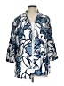 Chico's Print Blue 3/4 Sleeve Blouse Size Lg (2) - photo 1