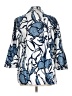 Chico's Print Blue 3/4 Sleeve Blouse Size Lg (2) - photo 2