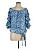 CeCe 100% Polyester Blue 3/4 Sleeve Blouse Size L - photo 1