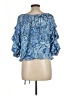 CeCe 100% Polyester Blue 3/4 Sleeve Blouse Size L - photo 2