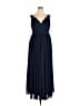 BHLDN 100% Polyester Solid Blue Cocktail Dress Size 18 - photo 1