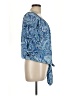 CeCe 100% Polyester Blue 3/4 Sleeve Blouse Size L - photo 4