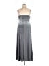 Adrianna Papell Metallic Silver Cocktail Dress Size 18 - photo 2