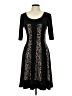 Connected Apparel Animal Print Black Cocktail Dress Size 10 - photo 1