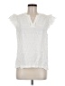 J. McLaughlin Ivory Short Sleeve Blouse Size M - photo 1