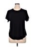 Athleta Solid Black Short Sleeve T-Shirt Size XL - photo 1