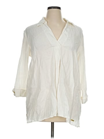 Ellen Tracy 3/4 Sleeve Button-Down Shirt (view 1)