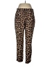 Zara Basic Animal Print Brown Casual Pants Size L - photo 1