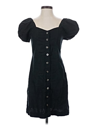 Madewell Linen-Cotton Puff-Sleeve Mini Dress (view 1)