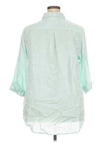 Lord & Taylor 3/4 Sleeve Button-Down Shirt (view 2)