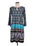 Sunny Leigh Print Teal Casual Dress Size M - photo 1