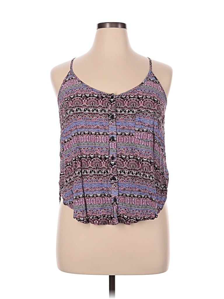 Pre-owned Ambiance Apparel Tank Top Purple Halter Neckline Tops
