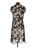 MSK 100% Polyester Print Gray Casual Dress Size 12 - photo 2